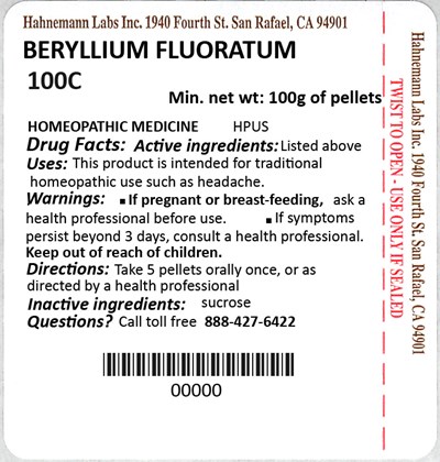 Beryllium Fluoratum 100C 100g - Beryllium Fluoratum 100C 100g